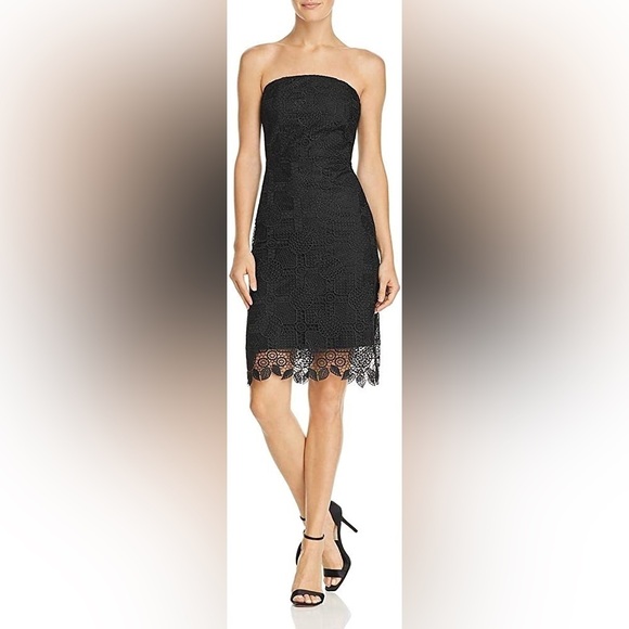 Sam Edelman Strapless Black Lace Pineapple Dress - Picture 1 of 9